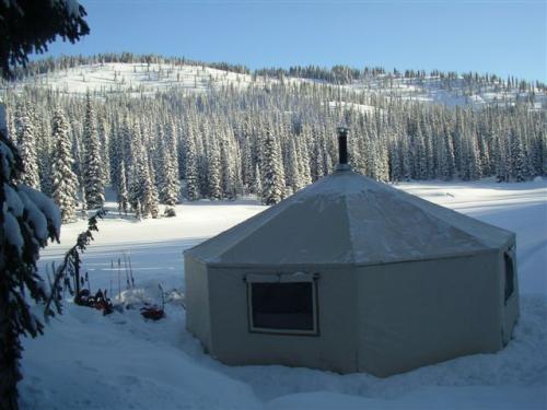 “Remote wilderness winter camp” 